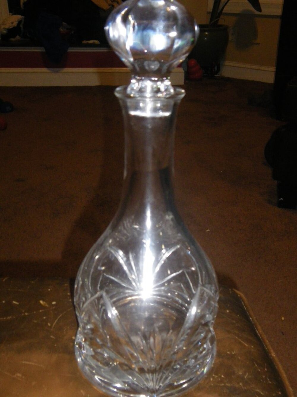 Vintage Ornate Crystal Decanter